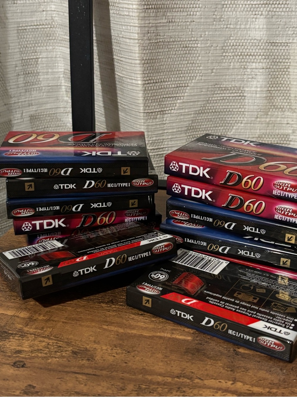TDK D60 Blank Audio Cassette Tapes - Red and Black Packaging 12